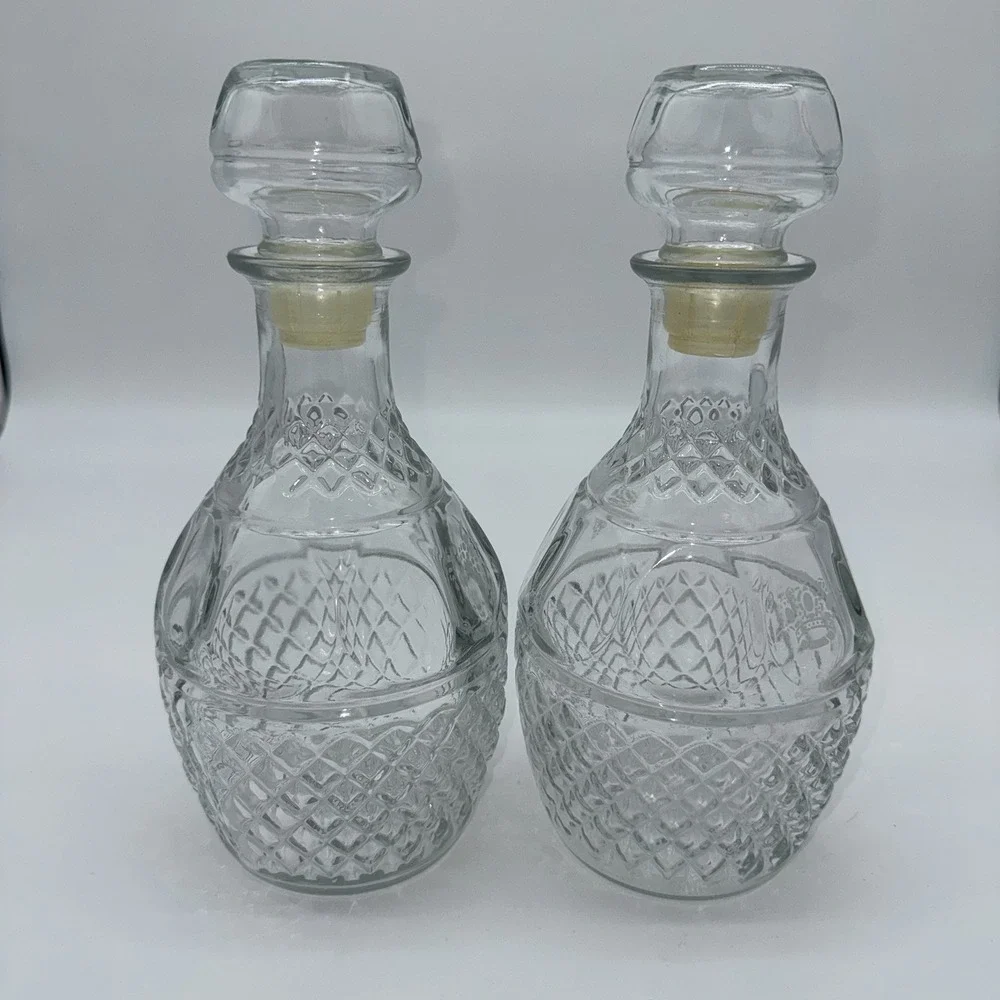 VTG Sovereign‎ House lead crystal decanter apothecary jar grape crown emblem